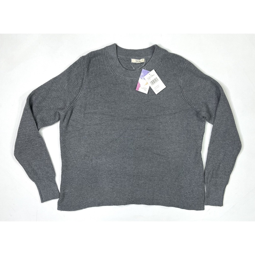 Peyton Primrose Shirt Women's XL New Misty Heather Gray Long Sleeve